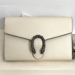 GUCCI Dionysus Mini Leather Chain Wallet